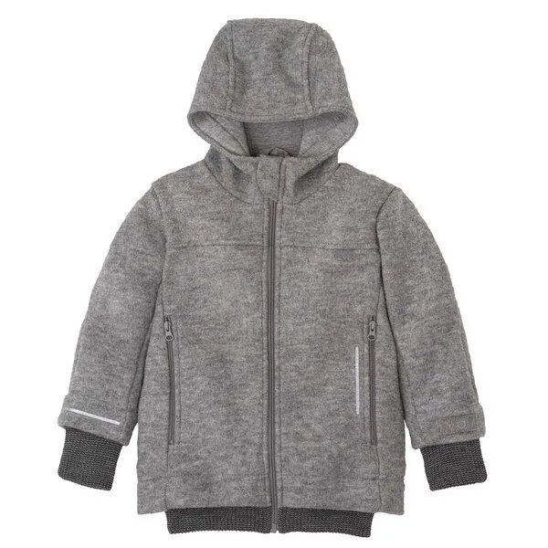 Disana Disana Kinder Bio Outdoor-Jacke Walk Merinowollle, Grau, – Produktbild 1 von 4