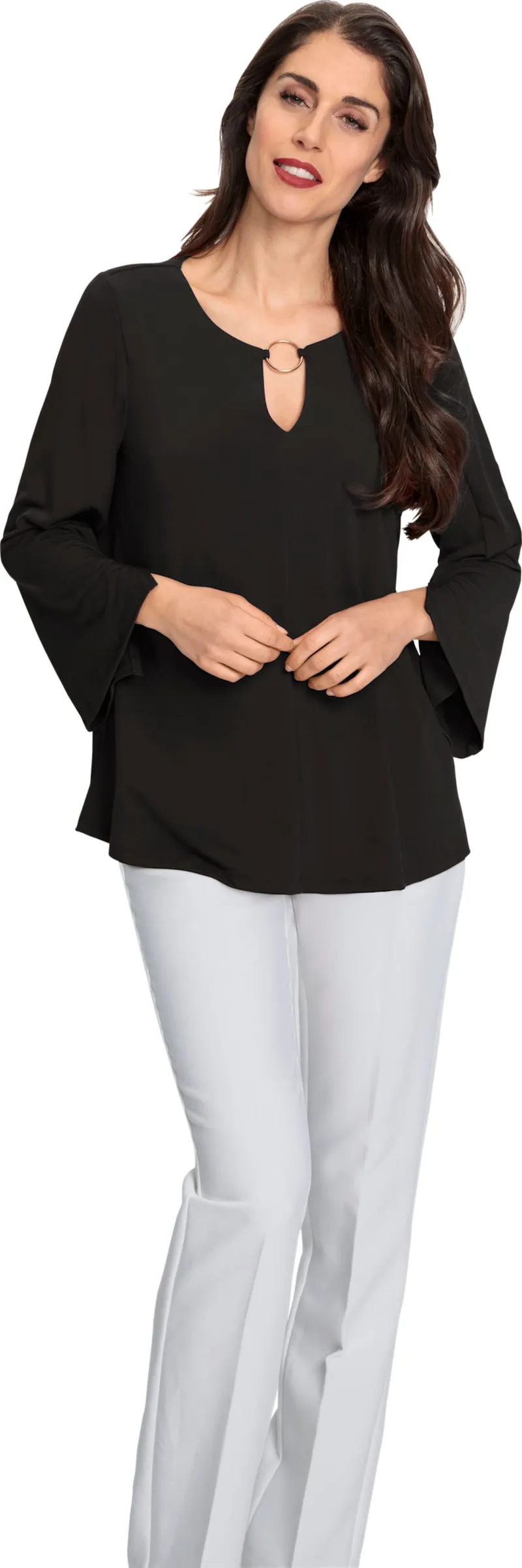 heine 3/4-Arm-Shirt schwarz, Schwarz, – Produktbild 2 von 2