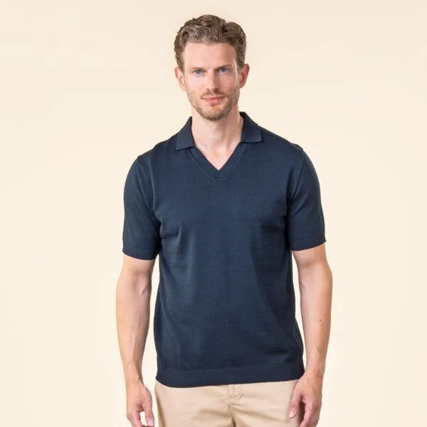 Living Crafts Living Crafts Polo-Shirt - TAAROS, Midnight (blau), – Produktbild 1 von 4