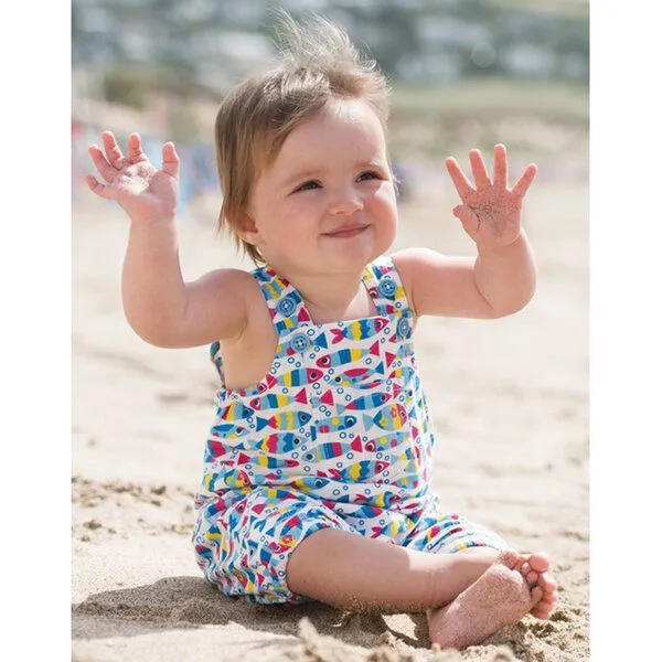 Frugi Frugi Latzhose "Bubble Fish" bunt Sommerhose – Produktbild 2 von 3