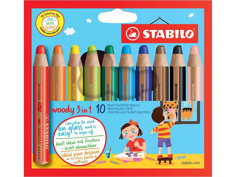 Stabilo STABILO Multitalent-Stift "woody 3 in 1", 10 Stk. – Produktbild 2 von 2