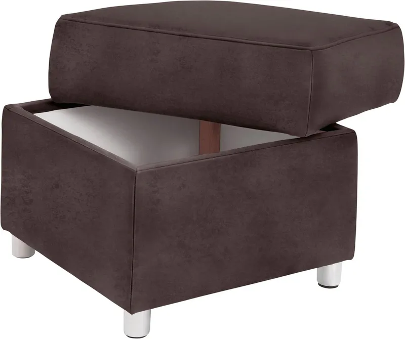 sit&more Hocker Sonoma, mit Stauraumfach, Braun, – Produktbild 6 von 7