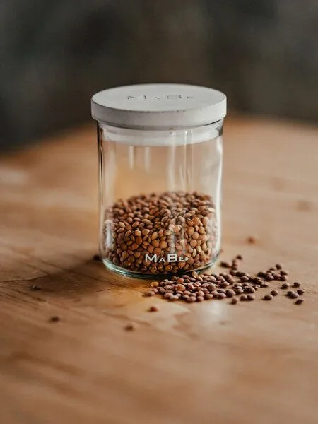 MaBe MaBe Vorratsglas 250ml - Upcycling trifft auf Feinbeton - Modern Kitchen, Transparent, – Produktbild 1 von 4
