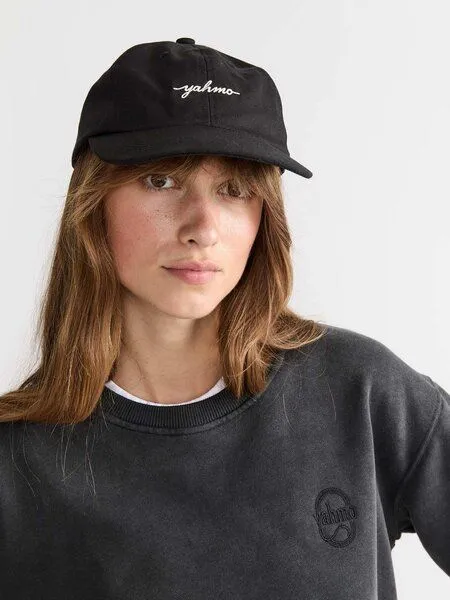 Yahmo Yahmo Mika Cap Baumwolle, Schwarz, – Produktbild 2 von 8