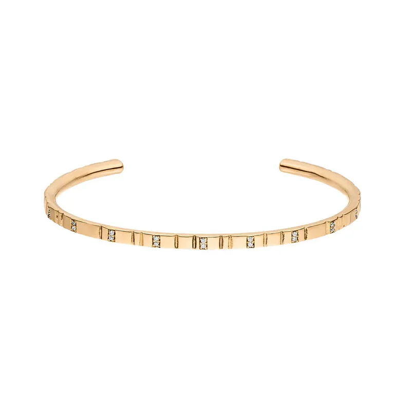 Maren Jewellery Lovelines Embrace Armreif - 17 / 18K Gelbgold & Labordiamanten – Produktbild 1 von 1