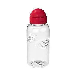 elasto elasto Trinkflasche Carve Junior, 500 ml, RENEW, transparent/standard-rot – Produktbild 1 von 1