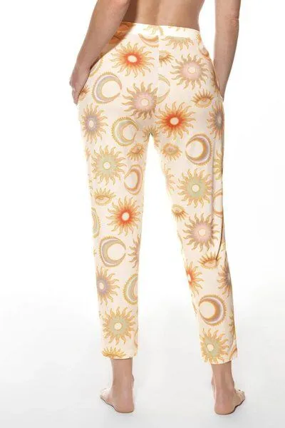mey Mey Hose knöchellang "Secret Eye" aus nachhaltiger Viskose, Champagner, – Produktbild 2 von 3