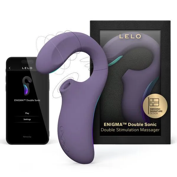 LELO Dreifach-Vibrator mit DeepSonic-Technologie - LELO ENIGMA Double Sonic, Cyber purple (purple), – Produktbild 1 von 4