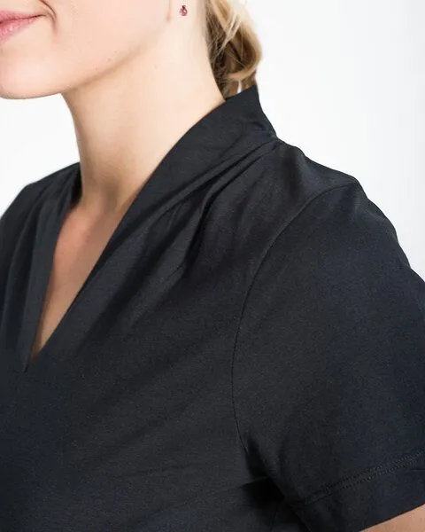 Alma & Lovis Alma & Lovis Kurzarmshirt aus Bio-Baumwolle | Short Kelch, Schwarz, – Produktbild 3 von 4
