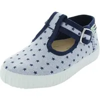 Natural World Natural World Kinder Schuhe Ballerinas mit Riemchen und Druckknopf navy Stern Gr.23 – Produktbild 1 von 1