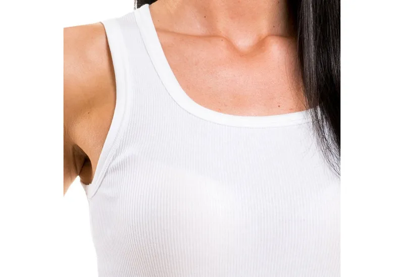 HERMKO Unterhemd 91338 Bio- Baumwolle, Tank Top, Achselhemd, Doppelripp, extralang, Weiß, – Produktbild 2 von 2
