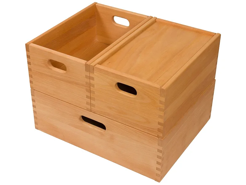 Caritas Werkstätten Caritas Werkstätten Spielzeugkiste groß, Buche Massivholz, geölt Maße 50 x 17,8 x 39 cm (B x H x T), Natur, – Produktbild 2 von 2
