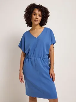 LANIUS LANIUS Kleid mit V-Ausschnitt aus TENCEL und Bio-Leinen – Produktbild 1 von 1