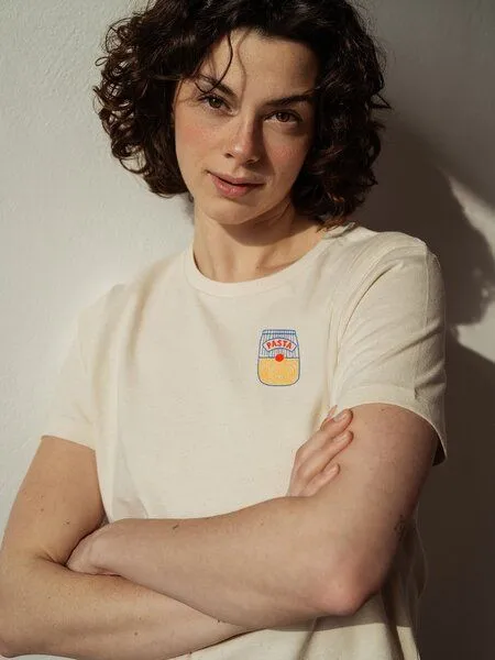 Kultgut Kultgut Artdesign - Biofair- Flauschiges Femin Shirt /Pasta, Natur, – Produktbild 1 von 3