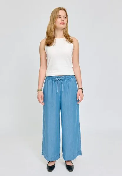 Mazine Mazine Weite Hose in Denim Look - aus Lyocell, Blue, – Produktbild 4 von 6