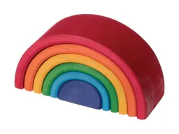 Grimms Grimms Kleiner Regenbogen aus Lindenholz, 6-teilig, bunt lasiert Maße 17 x 6,5 x 8,7 cm – Produktbild 1 von 1