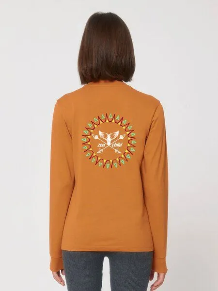 Zeachild Zeachild Tribal Longsleeve Unisex Biobaumwolle, Orange, – Produktbild 4 von 4