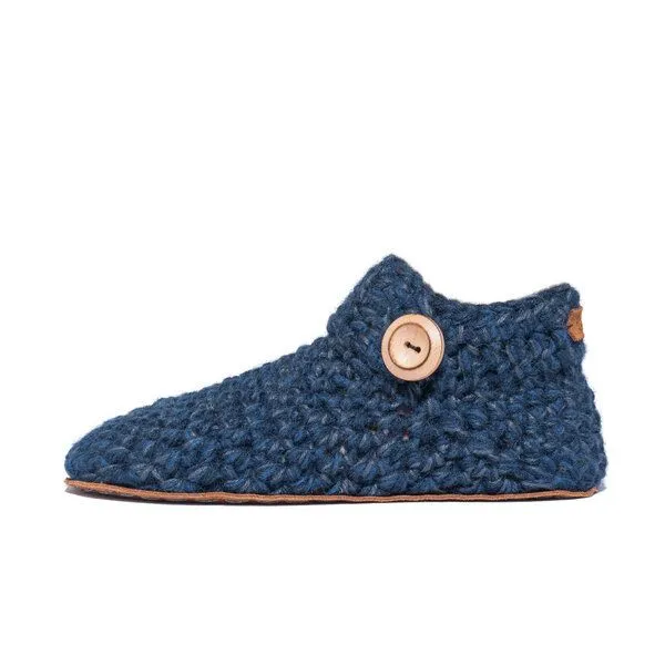 Kingdom of Wow Kingdom of Wow - Handgefertigte Hausschuhe aus Wolle - low top, Midnight blue, – Produktbild 1 von 4