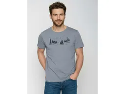 GreenBomb GREENBOMB Bio-Herren-T-Shirt 'Bear River' mit Rundhalsausschnitt, sea smoke, Gr. M – Produktbild 1 von 1