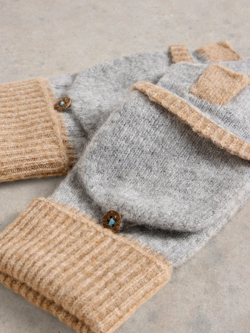 White Stuff Fingerfäustlinge Poppy - Einheitsgröße, Grau multi, – Produktbild 2 von 3