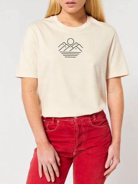 Human Family Human Family Bio Unisex Rundhals T-Shirt "Mountain Silhouette", Natural, – Produktbild 4 von 4