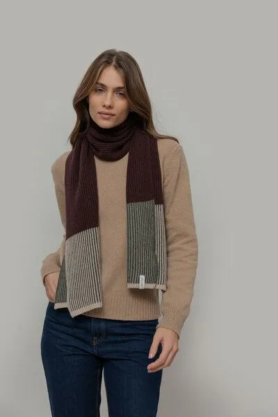 Rifò - Circular Fashion Made in Italy Rifò - Circular Fashion Made in Italy Schal Teresa aus Recycelter Kaschmirwolle, Braun-grün-beige, – Produktbild 1 von 1