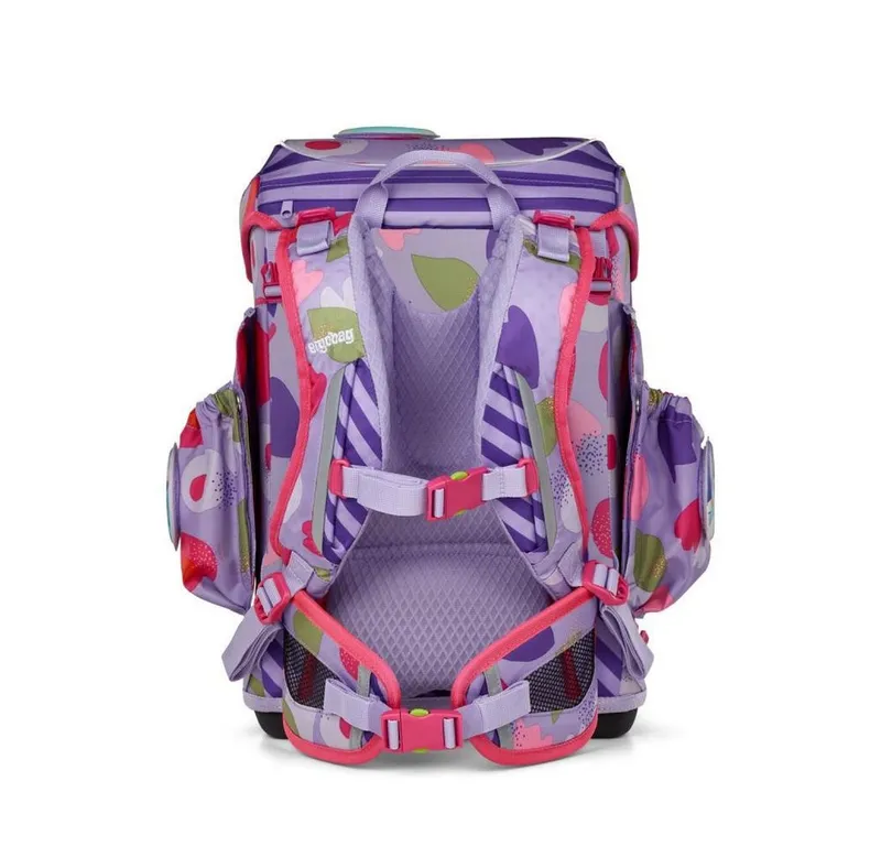 Ergobag Ergobag Schulranzen Cubo Light (5tlg., inkl. Federmäppchen, Schlamperrolle, Sportbeutel und Kletties), Blütenzaubär, – Produktbild 3 von 5