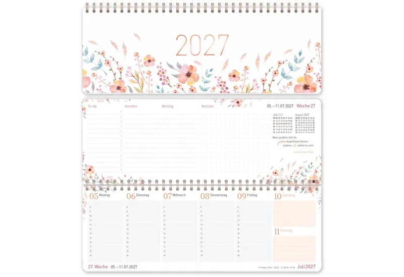 Häfft Häfft Schreibtischkalender Wochen-Tischkalender 2027 quer – Produktbild 1 von 5