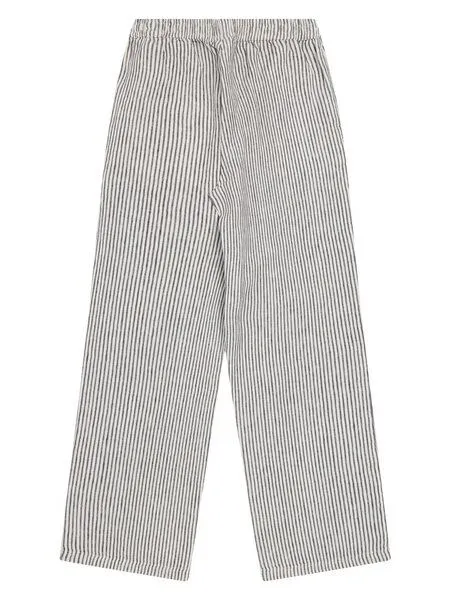 KnowledgeCotton Apparel KnowledgeCotton Apparel Weite Hose POSEY aus Leinen, Braun-dark-brown-stripe, – Produktbild 2 von 2
