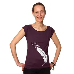 HANDGEDRUCKT HANDGEDRUCKT RESTPOSTEN "Zugvögel" Bamboo Frauen T-Shirt – Produktbild 1 von 1