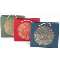 El Puente El Puente Geschenktaschen "Rosette", 3er-Set | Fair Trade & Handmade aus Indien – Produktbild 1 von 1