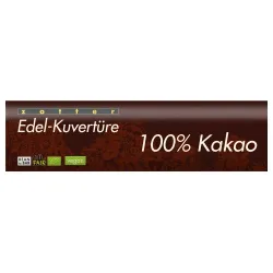 Zotter Zartbitterkuvertüre mit 100% Kakao – Produktbild 1 von 1