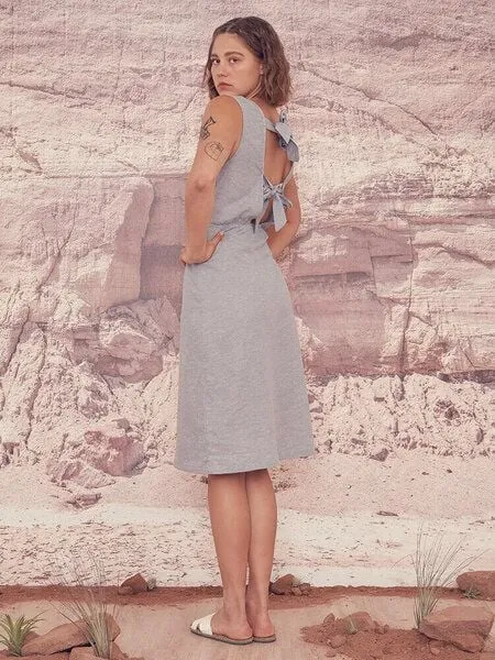 Bleed Bleed Hanno Hanf Lyocell (TENCEL) Kleid Blau – Produktbild 1 von 4