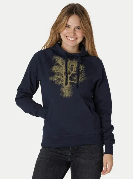 Peaces.bio - handbedruckte Biomode Peaces.bio - handbedruckte Biomode Bio-Damen-Kapuzensweater Chestnut, Orange, – Produktbild 3 von 3
