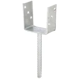 Alberts ALBERTS U-Pfostenträger/Betonanker Riffelstahl, fvz, zEinbet., BxH 101x104mm, L Anker 200mm – Produktbild 1 von 1