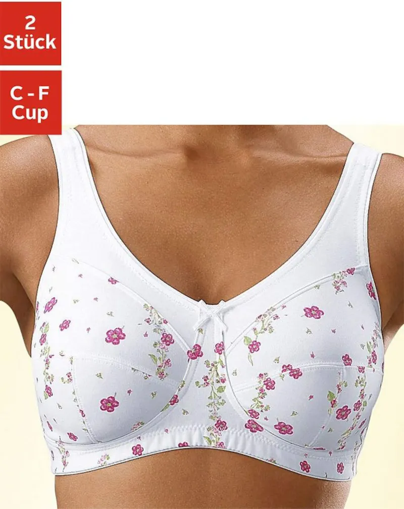 petite fleur by Lascana Entlastungs-BH, Bedruckt+weiß, – Produktbild 1 von 3