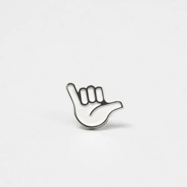 Fyngers Fyngers Ohrstecker aus chirurgischen Edelstahl hochglanzpoliert HANG LOOSE, Silber, – Produktbild 1 von 7