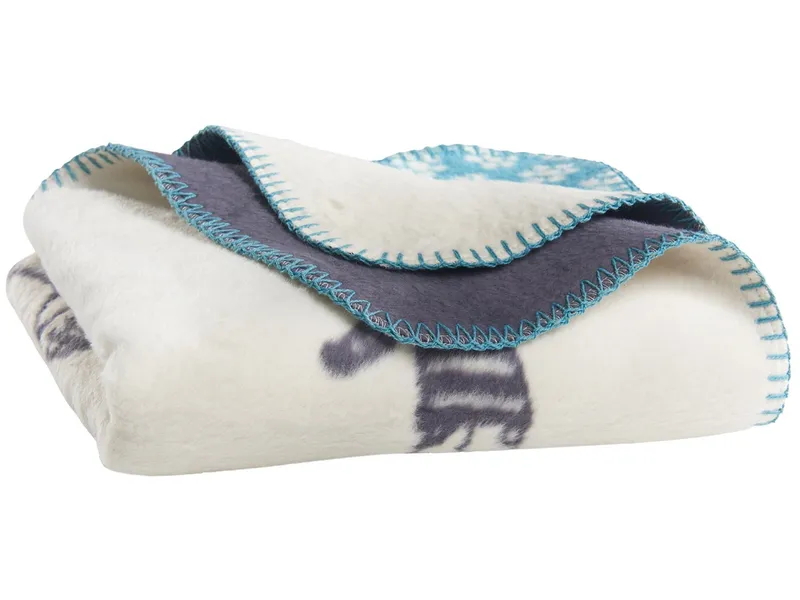 Richter Textilien Richter Textilien Babydecke Bio-Baumwolle Zwergenbande smaragd Maße 75 x 100 cm, Mehrfarbig, – Produktbild 1 von 2