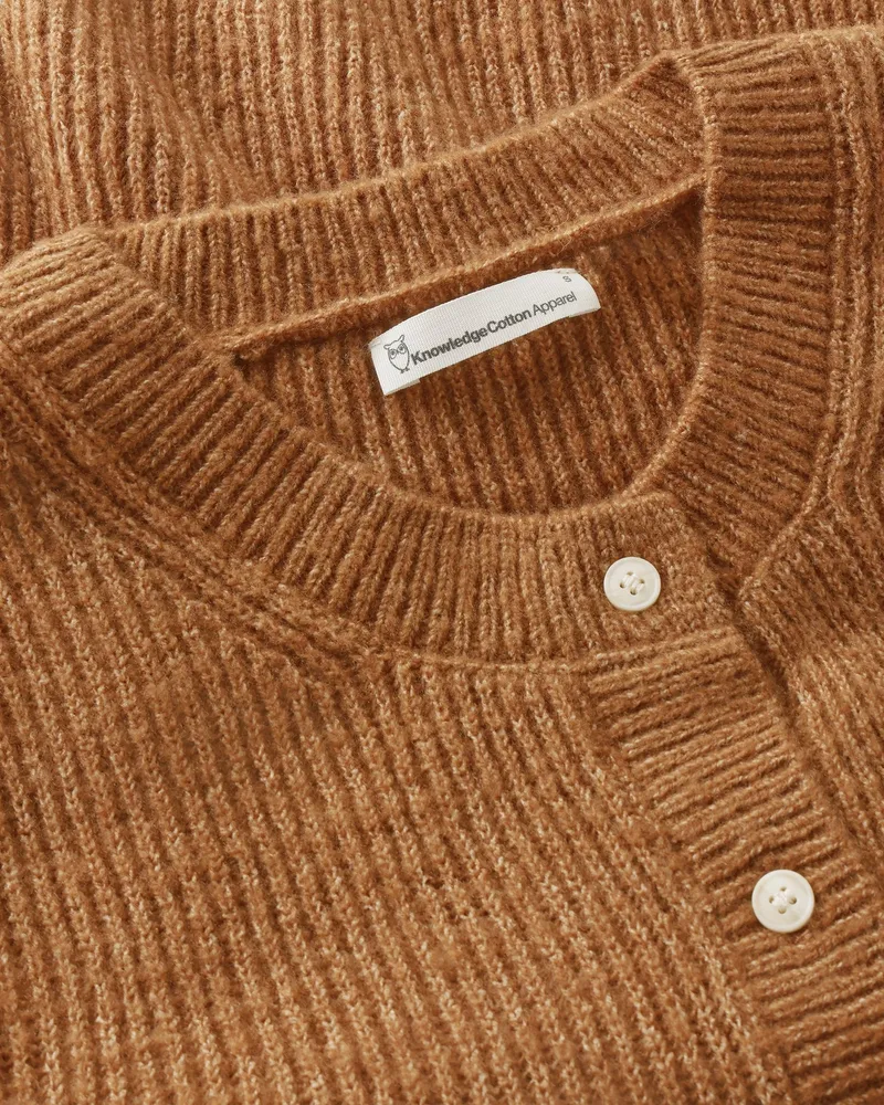 KnowledgeCotton Apparel KnowledgeCotton Apparel Damen vegan Weste Aus Soufflé Garn Lion Braun, Braun, – Produktbild 2 von 2