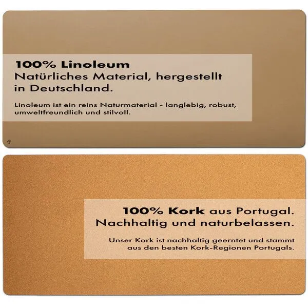GOOD WILHELM GOOD WILHELM Nachhaltige, vegane Schreibtischunterlage, Walnut, – Produktbild 4 von 4
