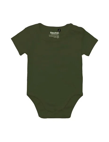 Neutral Neutral® Baby Wickelbody Strampler Kurzarm, Military, – Produktbild 1 von 4
