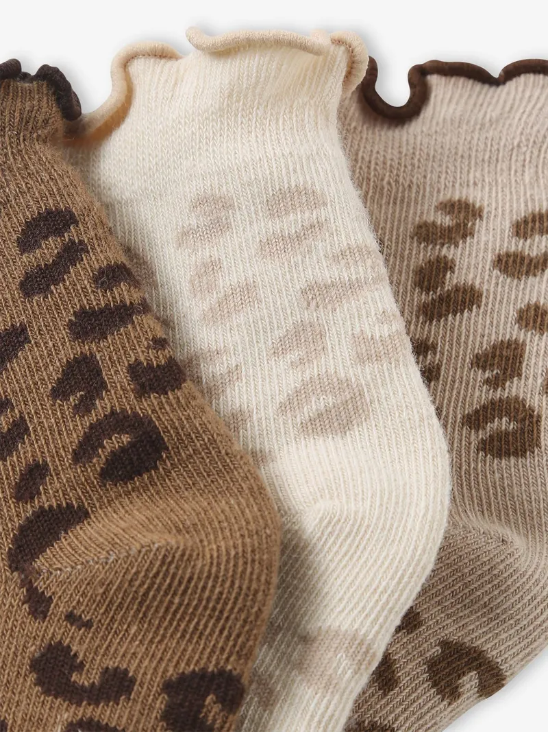 Vertbaudet 3er-Pack Baby Socken Mädchen, Zimt, – Produktbild 2 von 2