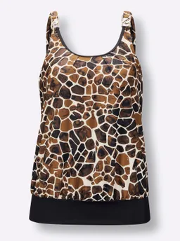 feel good Tankini-Oberteil schwarz-schoko-bedruckt – Produktbild 1 von 1
