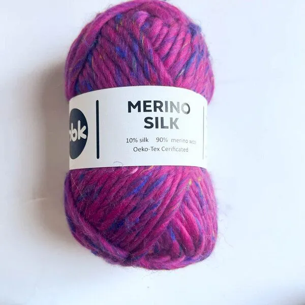 PANAPUFA PANAPUFA Merino-Seidengarn Wolle, Neon pink rosa, – Produktbild 1 von 4