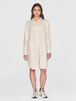KnowledgeCotton Apparel KnowledgeCotton Apparel Leinen- Hemdkleid - Classic linen dress - GOTS/Vegan – Produktbild 1 von 1