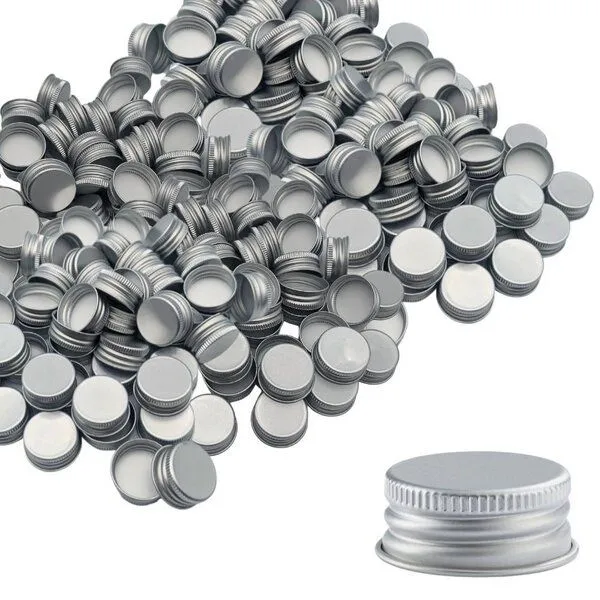 mikken mikken Ersatzdeckel PP28 für Glasflaschen Öffnung 1,8 cm Schraubdeckel, Silber, – Produktbild 3 von 4