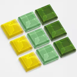 ALEXASCHA ALEXASCHA Magnet Set aus Upcycling Glas • 9 starke Magnete für den Kühlschrank • ideal zum Verschenken – Produktbild 1 von 1