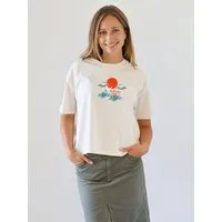 Kultgut Kultgut Artdesign - Boxi Shirt aus naturbelassener Biobaumwolle / Zum Morgenland, Natur, – Produktbild 1 von 1
