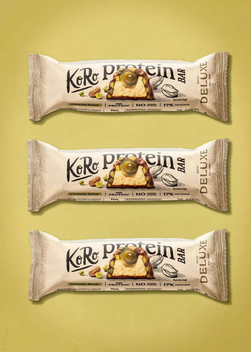 KoRo KoRo Protein Bar Deluxe Pistachio Butter | 3 x 55 g – Produktbild 2 von 5