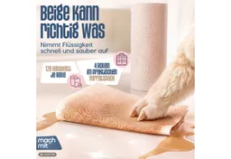 mach m!t mach m!t Papierküchenrolle 4 o. 32 Rollen - 3-lagig - 128 Blatt (4-St) – Produktbild 1 von 1